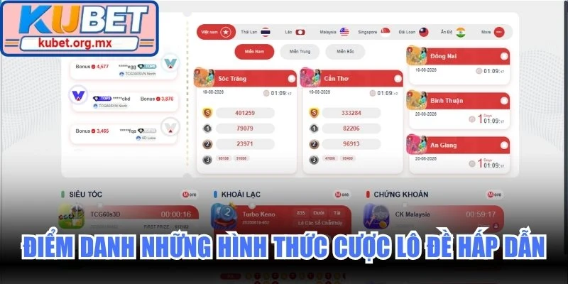 Điểm danh những hình thức cược lô đề hấp dẫn