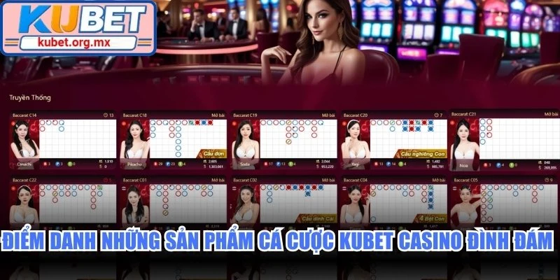 Điểm danh những sản phẩm cá cược Kubet Casino đình đám