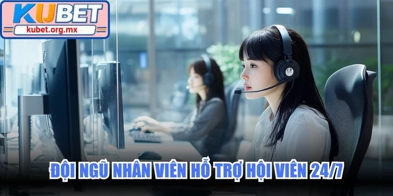 Đội ngũ nhân viên hỗ trợ hội viên 24/7
