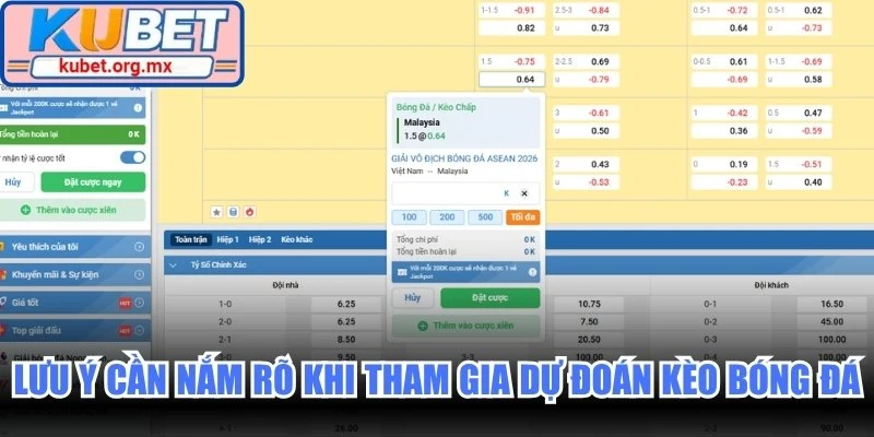Lưu ý cần nắm rõ khi tham gia dự đoán kèo bóng đá